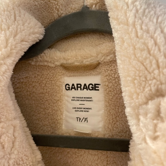 Garage Suede Shearling Oversized Aviator Jacket - Picture 6 of 6